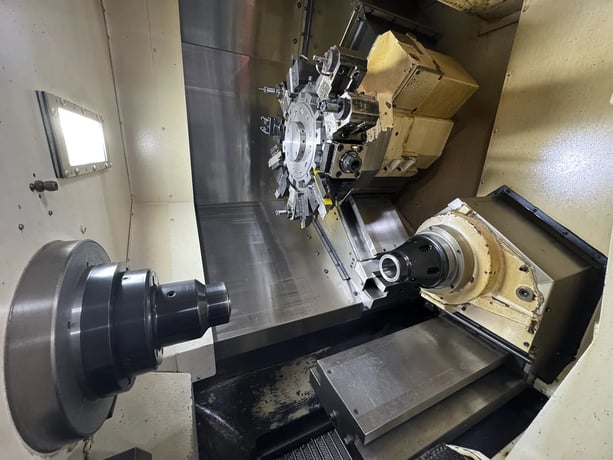 Okuma #Genos-L300-MYW, CNC turning center, 23.6" swing, 20.5" turning length, 10" chuck, 3,800 RPM, 12 - Image 5