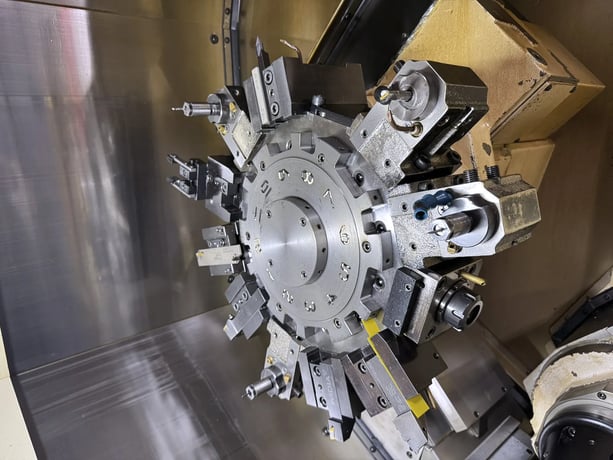 Okuma #Genos-L300-MYW, CNC turning center, 23.6" swing, 20.5" turning length, 10" chuck, 3,800 RPM, 12 - Image 8