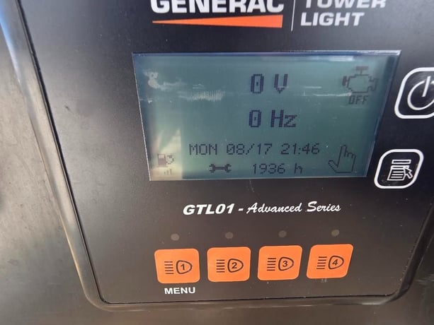 Generac #Cube, 3 KW light tower, 5.1 HP @ 1800 RPM, Kubota Z482 diesel engine, 120/240 Volts, 60 Hz., 64.4 - Image 3