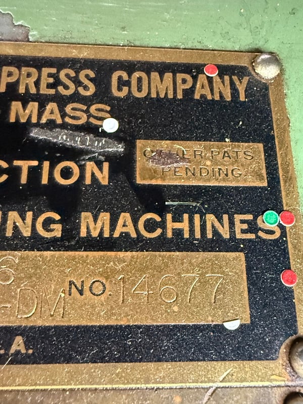 100 Ton, Thomson National Press #8-6-ACDM, Clamshell Die Cutting & Creasing Press, 28" x41" platen, 5 HP, air - Image 4