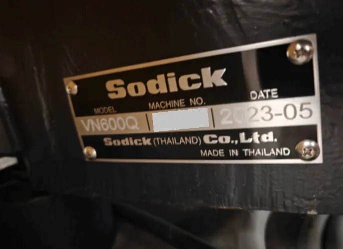 Sodick #VN600Q, Wire Electrical Discharge Machine, 23.62" X, 15.75" Y, 12.2" Z, 3.54" x 3.54" U/V - Image 5