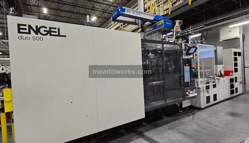 500 Ton, 6.5 oz., Engel #Duo-650H/330W/200L-500-Combi, 3-Shot Injection Molding Machine, 50" x 49.61" platen - Image 1