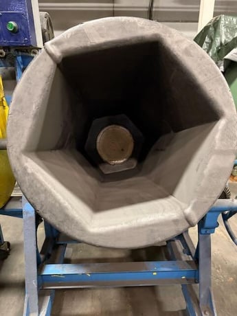 Polishing & Deburring Parts Tumbler, 17" opening x 45" deep rubber lined barrel, 1 HP, timer, 208-230/460 Volt - Image 4