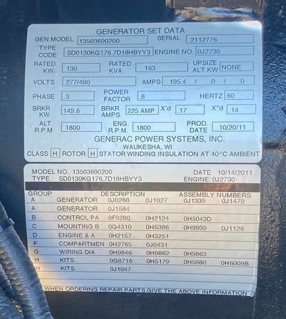 130 kw Generac / Iveco Diesel Generator - Image 6