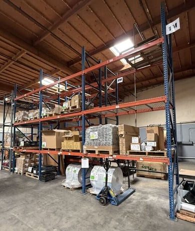Pallet Racking, Lot of 130 Bays, 4 shelves each, RidgeU / Sturdi Built / Interlake Sammons uprights & beams - Image 2
