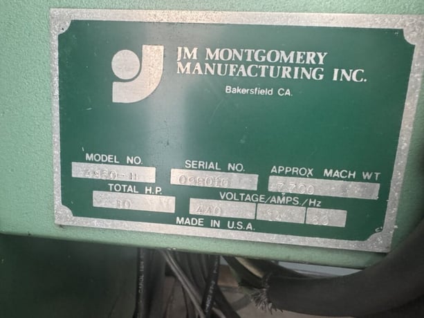 4' x 1/2" J M Montgomery #4850-H, 3-roll initial pinch hydraulic plate bending roll, hydraulic drop end, 10 - Image 8