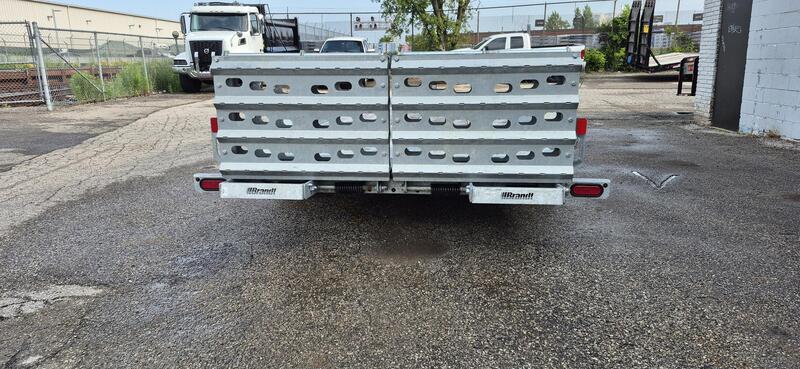 Brandt #UBE720, 7' x 20' galvanized equipment trailer, 14,000 lb., 11,550 lb. payload, tandem axle, 56" - Image 6