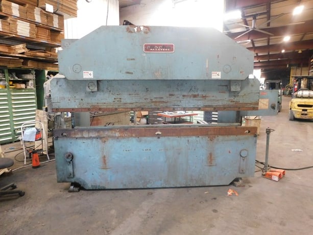 95 Ton, Allsteel #95-10, Hydraulic Press Brake, 10' overall, Manual Backgauge, Digital Depth Stop - Image 1