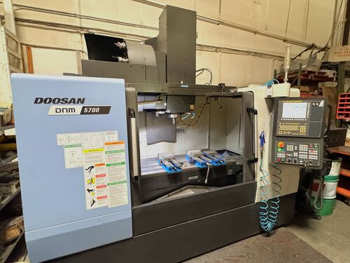 Daewoo Doosan #DNM-5700, vertical machining center, w/ 8" rotary table, 41" X, 22" Y, 20" Z, 12000 RPM, CT40 - Image 1