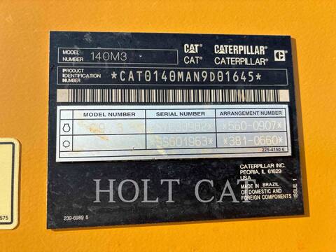 Caterpillar 140M3, Motor Grader, 4557 hours, S/N: N9D01645, 2019 - Image 6