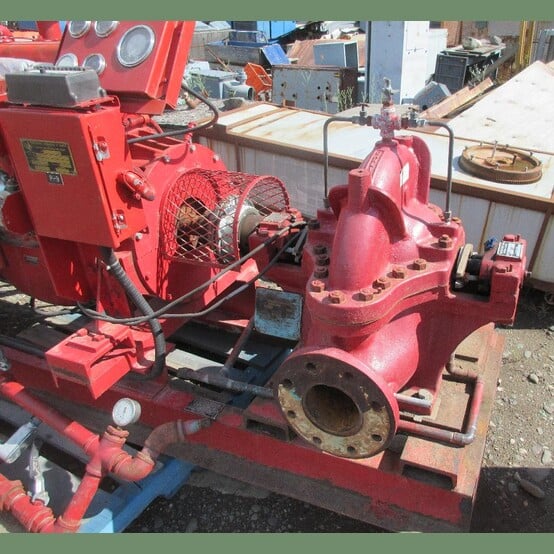 750 GPM @ 88' TDH, Darling Duro #5x4-BP-F, Split Case Diesel Driven Fire Pump, 5" suction x 4" discharge - Image 2