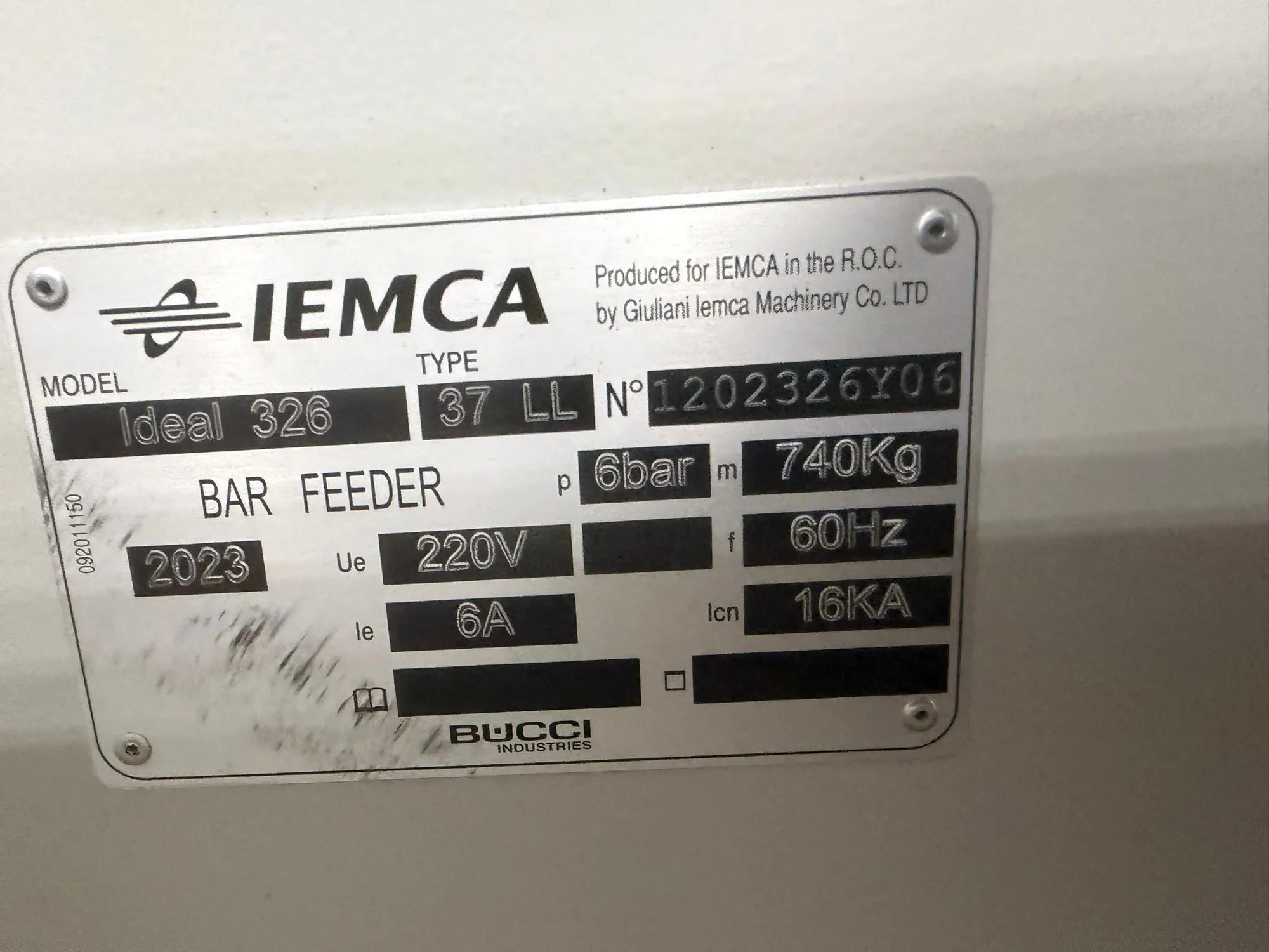 Iemca #Ideal-326, Bar Feeder, 1/8" to 1" Capacity, 12' 2" Max Length, 16.5 FPM, 2023 - Image 4