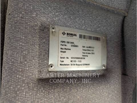 Bomag BC772RB-4, Compactor, 11450 hours, S/N: 101570021018, 2015 - Image 8