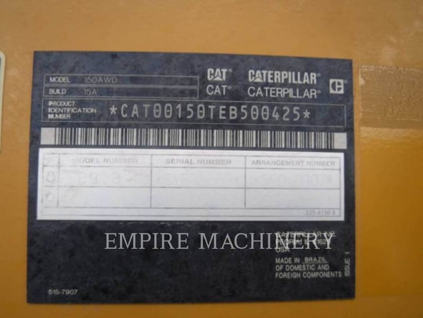 Caterpillar 150-15 AWD, Motor Grader, 5530 hours, S/N: EB500425, 2021 - Image 4