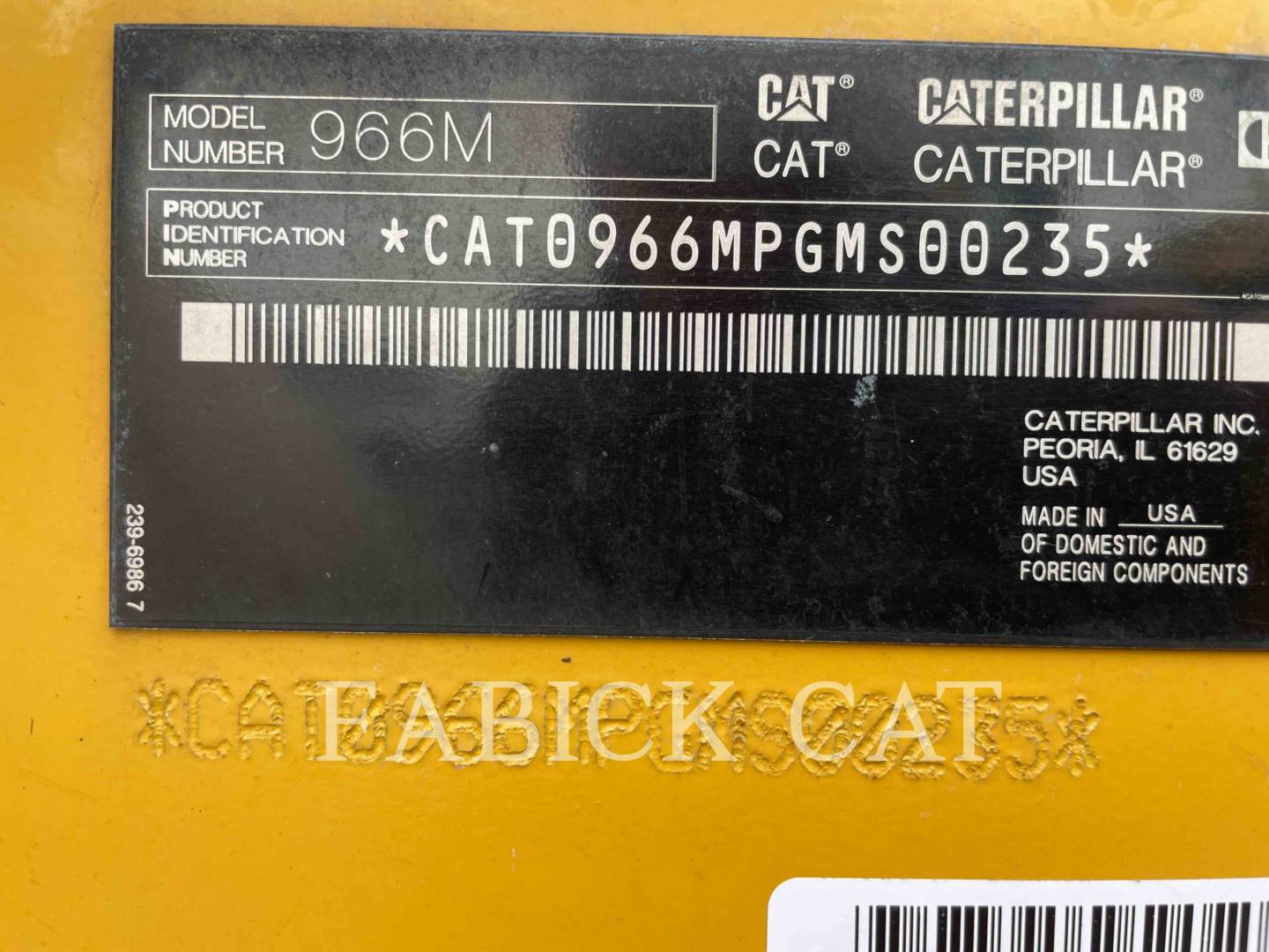 Cat 966M, Wheel Loader, 13759 hours, S/N: GMS00235, 2019 - Image 6