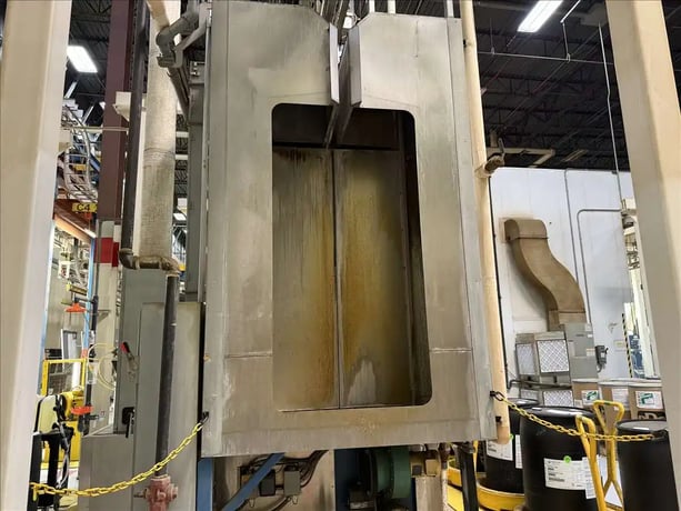 36" x 72" opening, Midwest Finishing Systems, overhead conveyor paint line, 15 stations, 26 load bars, 400 - Image 7