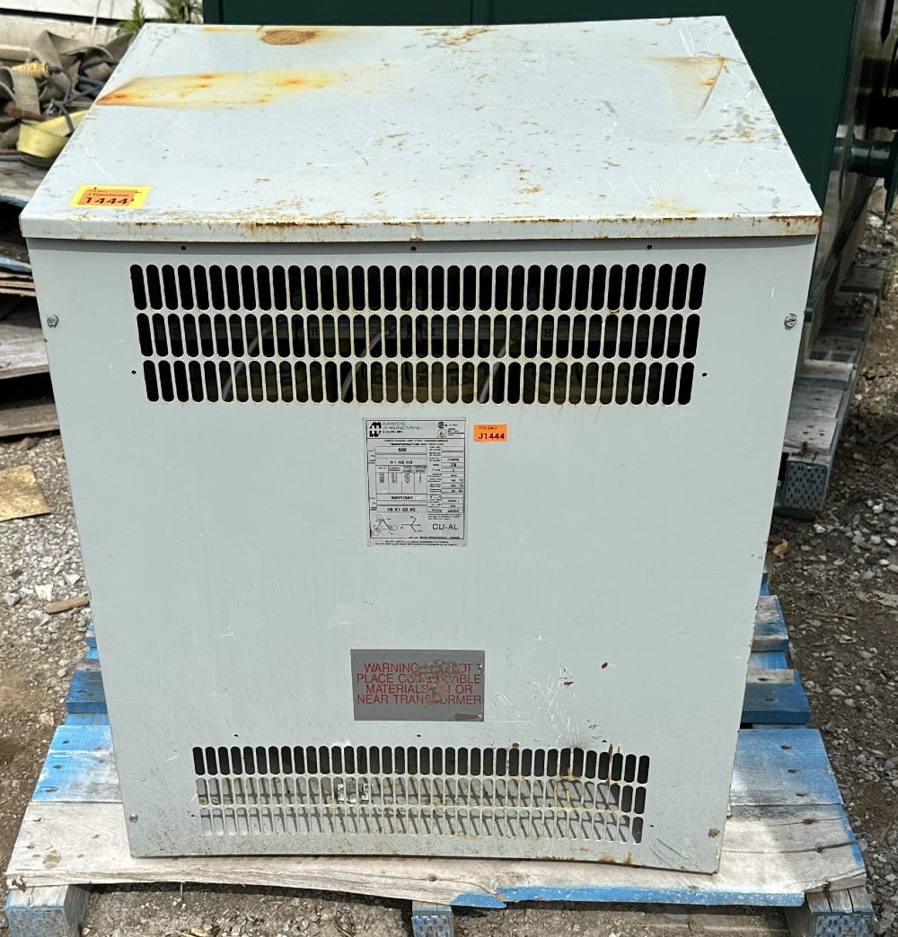 75 KVA 600 Delta Primary, 600Y/347 Secondary, Hammond Mfg., 3-Phase Isolation Transformer, CSA, 60 Hz - Image 2