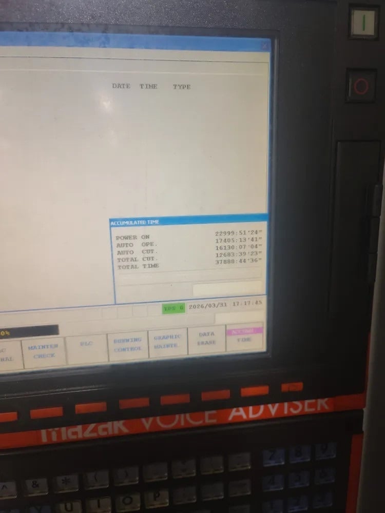 Mazak #HCN-5000-III, CNC Horizontal Machining Center, 28.7" X/Y, 29.1" Z, 19.69" pallets, 40 HP, 12000 RPM - Image 6