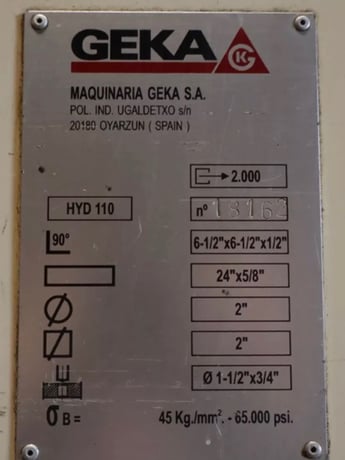 6" x 6" x 1/2" Geka Model 110/S, Notcher, Section Shear, Touch & Cut Gauge, New 2000, Tag #16446 - Image 6