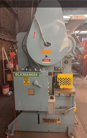 40 Ton Rousselle 4B48, 2" Stroke, 16" x 48" Bed, Air Clutch, From Service & Excellent, New 1988, Tag #16456 - Image 3
