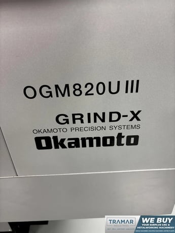 8.6" X 20" Okamoto #OGM-820U-III, CNC Cylindrical Grinder, 12" X 1" X 5" Grinding Wheel, MDI NC Control, 2018 - Image 3