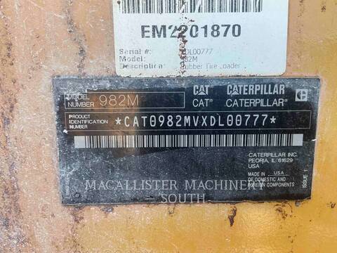 Cat 982M, Wheel Loader, 9897 hours, S/N: XDL00777, 2021 - Image 6