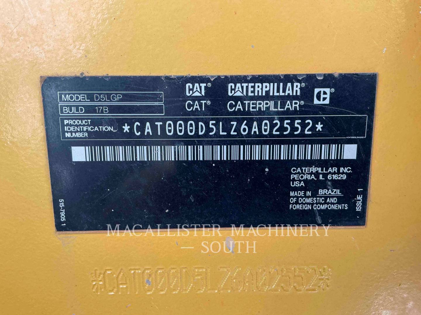 Caterpillar D5 LGP, 2284 hours, S/N: Z6A02552, 2024 - Image 6
