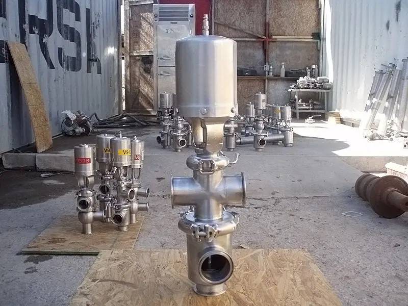 2-1/2" Single Stem Cross Body Divert Valve, pneumatic actuated, (4) S-line fittings - Image 8
