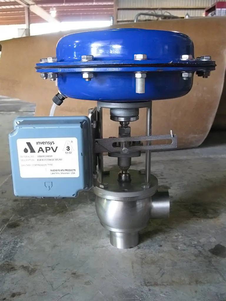 2" APV #RGE41-2/40-LD-MFS, Pneumatic Control Valve, Eckardt #SRP-981 positioner, 90 psi max. supply air - Image 8