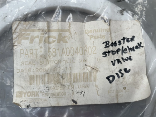 5" Frick #581A0040R02, Weld-In-Line Valve Button Seal - Image 2