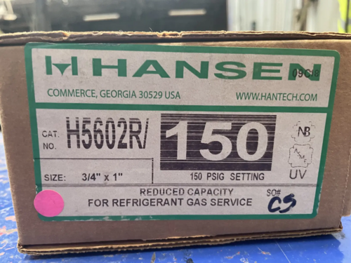 3/4" x 1" Hansen Technologies #HS602R-GA, Pressure Relief Valve, 140 SCFM, 150 psi set pressure - Image 5