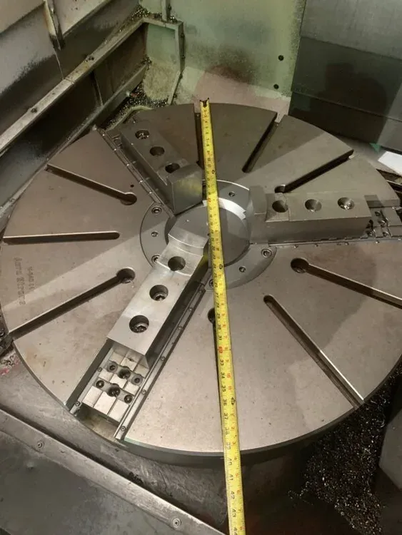 39.3" Accuway #UV-100, live tool CNC vertical turret lathe, 43.3" swing, 40" chuck, 27.55" turning length, 12 - Image 4