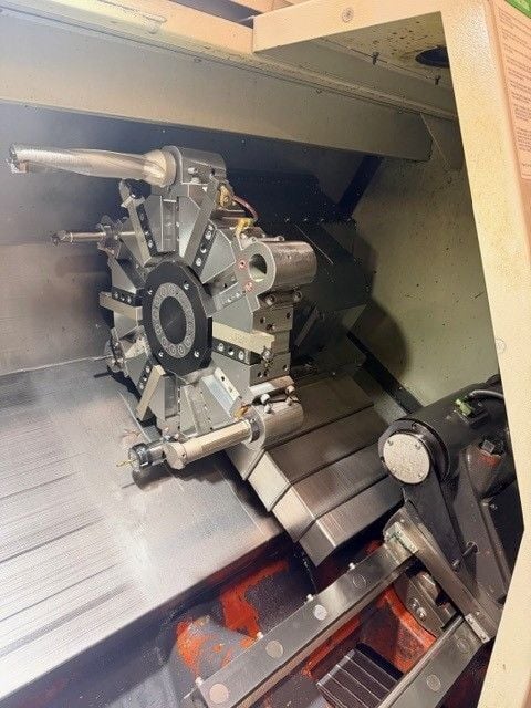 Mitsubishi #LT-400, CNC lathe, 15.7" swing, 25.39" machining length, 8.5" turning diameter, 8" chuck, 2" bar - Image 2