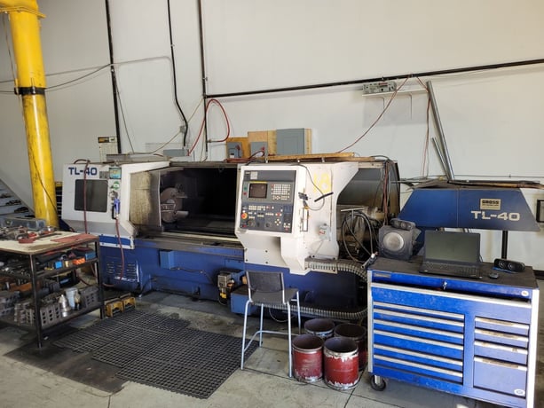 Mori Seiki #TL-40B, flat bed CNC lathe, 13.8" turning diameter, 116" Z, (2) 18" chucks, 4.6" bar, 40 HP - Image 10