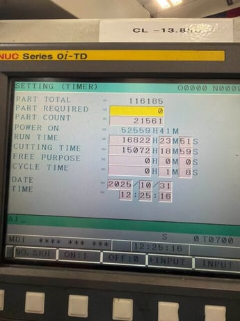 Yama Seiki #GA-2800L, CNC lathe, 22.8" swing, 45.5" machining length, 13.8" turning diameter, 10" chuck, 2.9" - Image 9