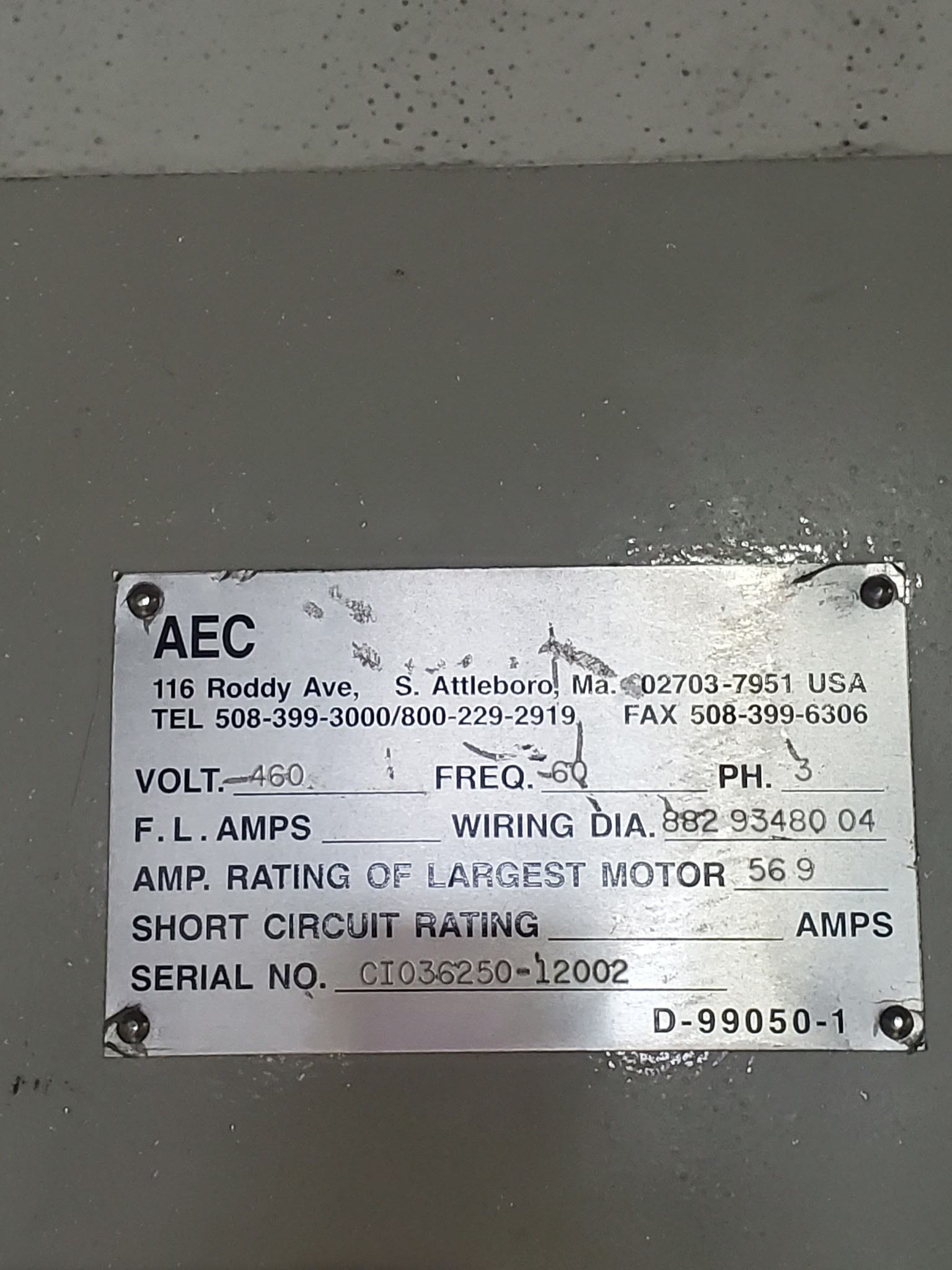 18" x 20" AEC #1820, industrial plastic granulator grinder, 50 HP, 460 V., 3-phase - Image 5