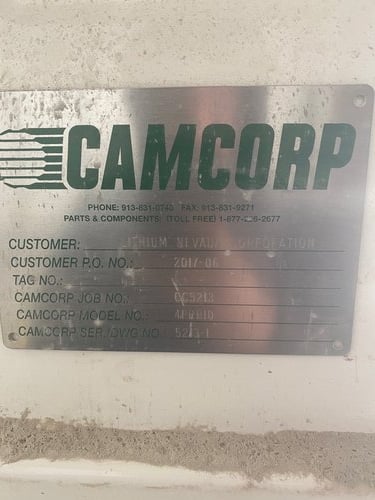 Camcorp #4PRB10, Pulse Jet Dust Collector Bin Vent, 64 sq.ft. filter media, (10) 4' filter bags, 3 valves - Image 6