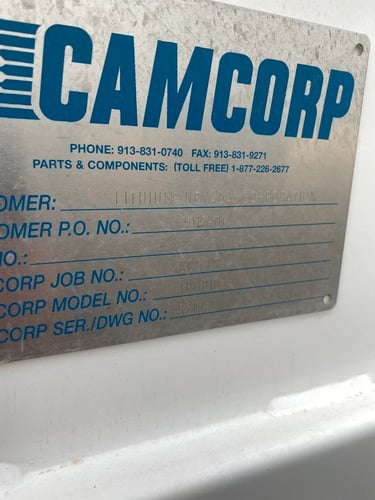 Camcorp #4PRB10, Pulse Jet Dust Collector Bin Vent, 64 sq.ft. filter media, (10) 4' filter bags, 3 valves - Image 7
