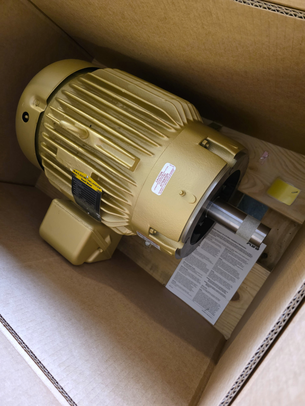 15 HP 3500 RPM Baldor #VEM2394T, Frame 254TC, TEFC, 230/460 Volts, 3 phase, C-Face AC Induction Motor, NEW (2 - Image 6