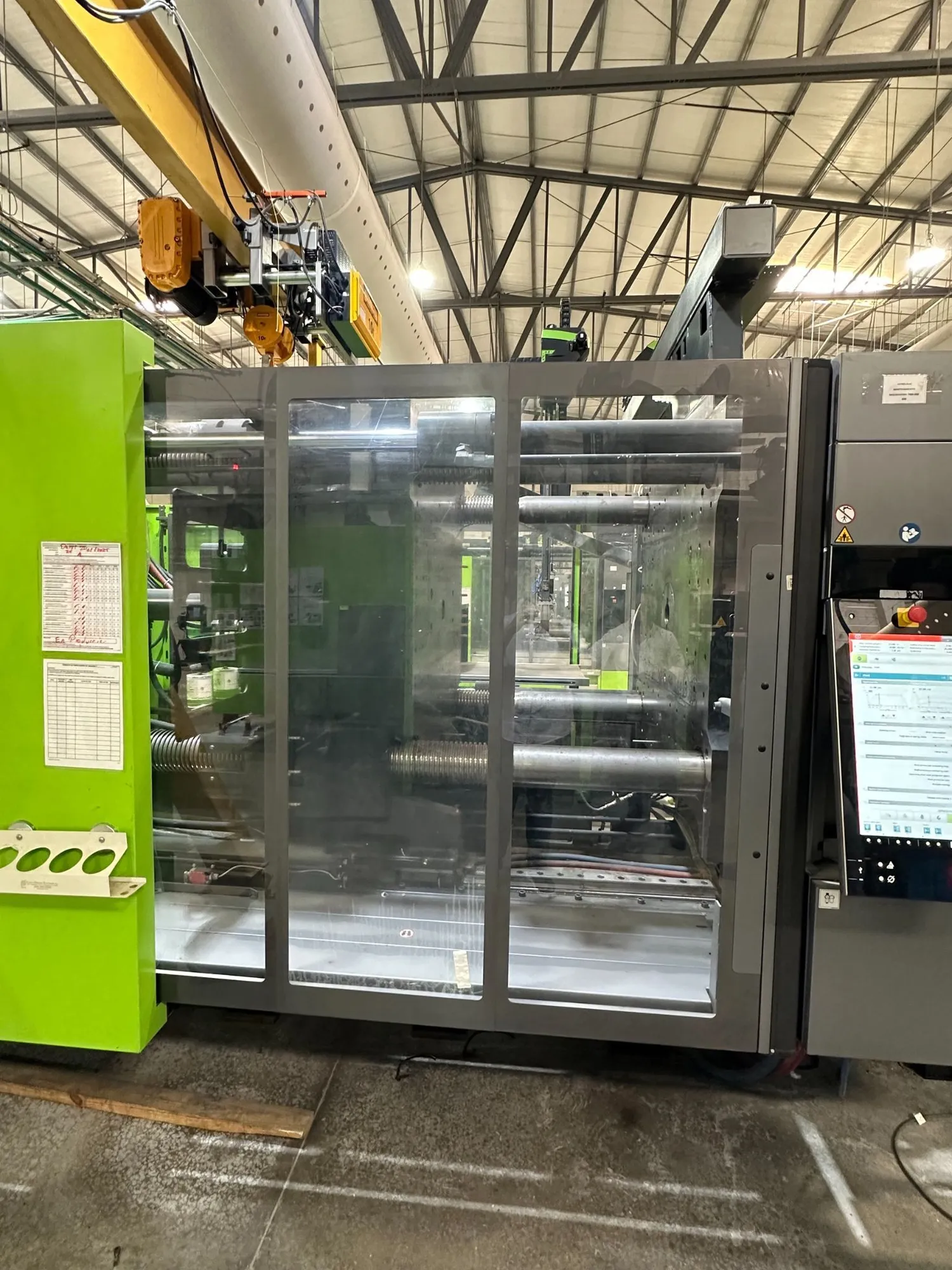 900 Ton, 47 oz., Engel #Duo-3660/900-speed, servo-hydraulic horizontal injection molder, 46.46" x 39.37" tie - Image 9