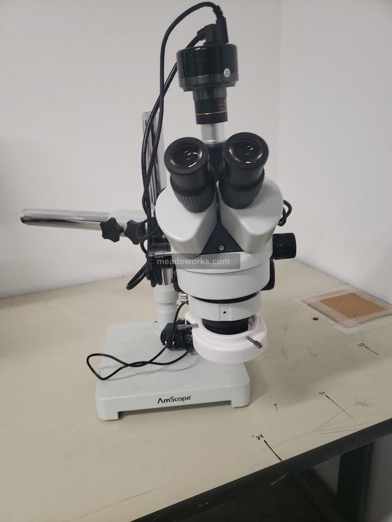 AmScope #HC210, Trinocular Stereo Zoom Microscope, HDMI camera, LED ring light, 5 V. - Image 2