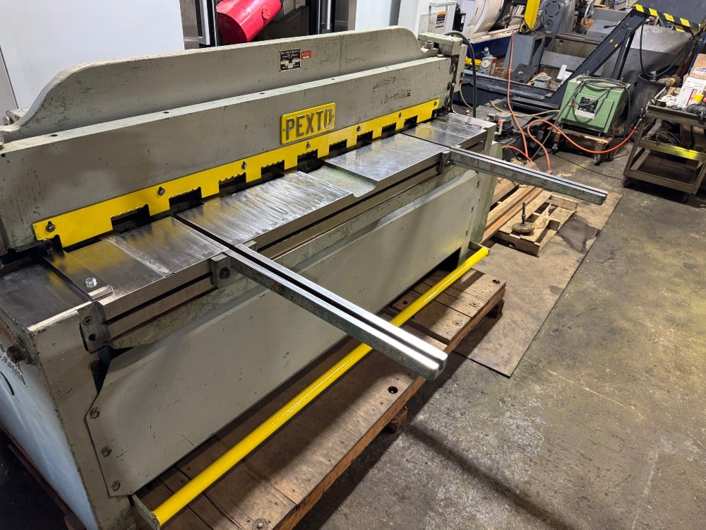14 gauge x 6' Pexto #14-U-6F, Mechanical Power Squaring Shear, 18" back gauge, 12 hold-downs, 62 SPM, (2) 24" - Image 2