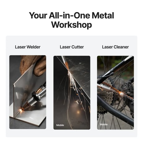 Xtool #MetalFab, Laser Welder, 800-1200 Watt, Fiber Laser, Welding/Cutting/Rust Removal, 200-240 V. - Image 7