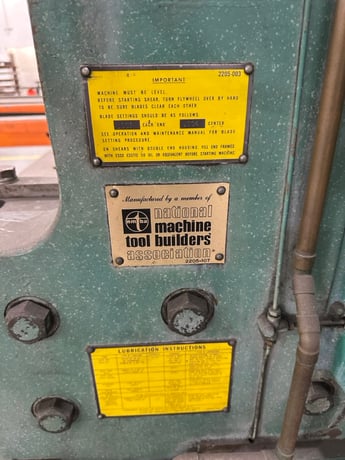 10 gauge x 6' Wysong #1072, mechanical squaring shear, 36" front operated power back gauge, 12 hold downs, 5 - Image 8