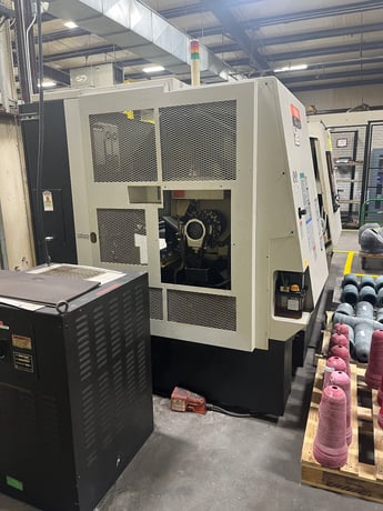Mazak #Super-Quadrex-200, dual 8" chucks, dual turret (needs a front chuck), Mazatrol 640TE control - Image 3