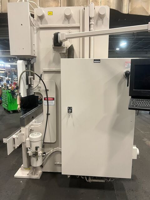 140 Ton, Wysong #F12-140-144, CNC hydraulic press brake, 12' overall, 126" between housing, 8" stroke, 10" - Image 6