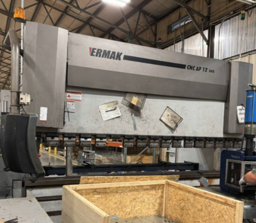 242 Ton, Ermak #AP, CNC press brake, 12' overall, 1272" between housing, 4-axis CNC backgauge, 25 HP, ER90-3D - Image 1