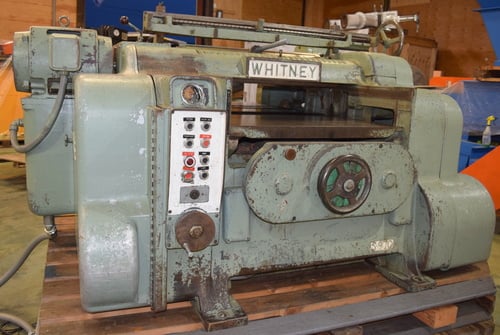 36" x 7" Whitney #S-970, Top & Bottom Planer, twin helical heads, 1/8" to 7" workpiece, 33-98 FPM, 40 HP top - Image 6
