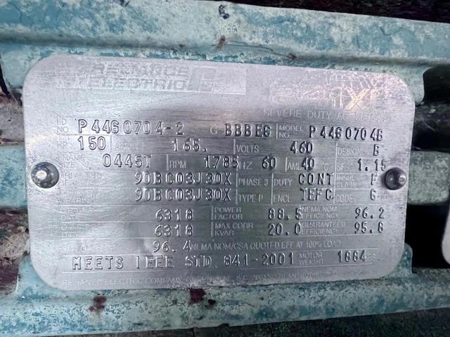 Voith #DF2, Stainless Steel Deflaker, 150 HP Reliance motor, 460 Volt, 3PH - Image 5