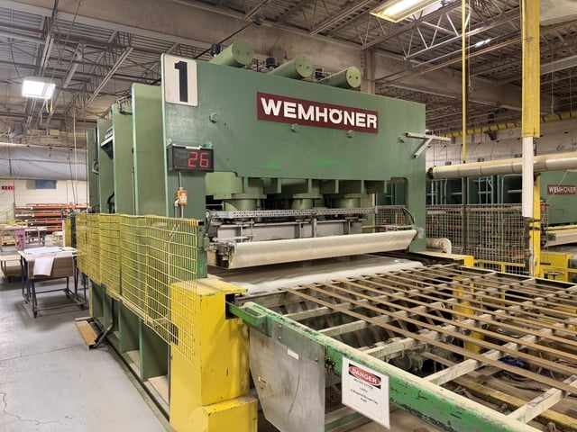 Wemhoner #VOF4-1200-3, Feed Through Hot Press - Image 4